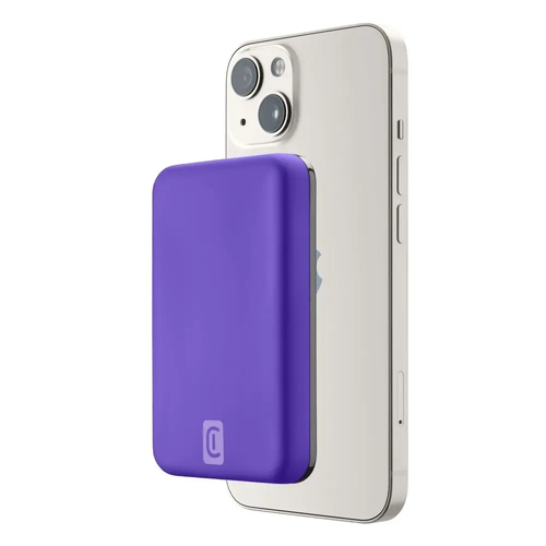 بطارية متنقلة باور بانك Cellularline لاسلكي ماج سيف 5000 ملي امبير  شركة سليورلاين الايطاليه  Power Bank 5000 mAh, with Wireless Charging,
