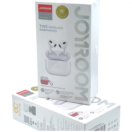سماعة ايربودز لاسلكية من جيروم JOYROOM JR-T03S Plus الكود الذهبي - ضمان سنتين