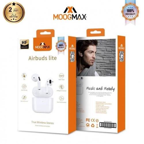سماعة بلوتوث ايربودز لايت AirPods lite ماركة موج ماكس - ضمان سنتين