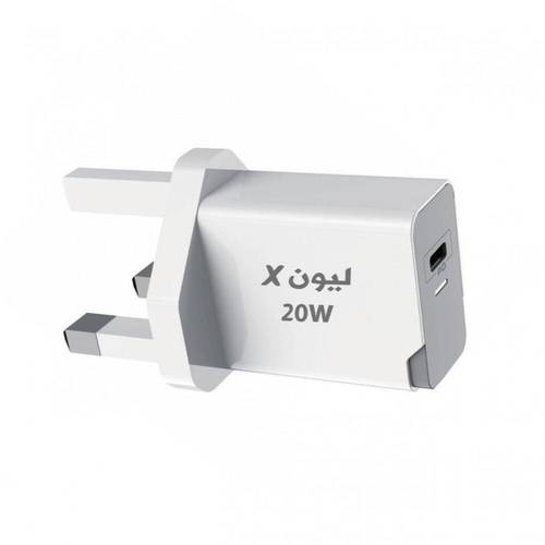 شاحن جداري بخاصية الشحن السريع PD بقوة 20w ماركة Lion x