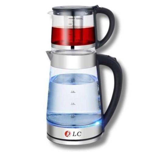 دي ال سي غلاية كهربائية 2 في 1 مع ابريق - 1500 واط - 1+2 لتر - DLC-38127