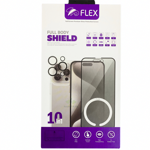بكج الحماية الاقوى لاصدارات  ايفون 15 - iphone 15 بكج 10 في 1 من FLEX