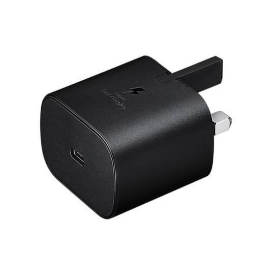 شاحن جداري تايب سي  25W PD اصلي من سامسونج بدون كيبل (بدون سلك شاحن) لون اسود