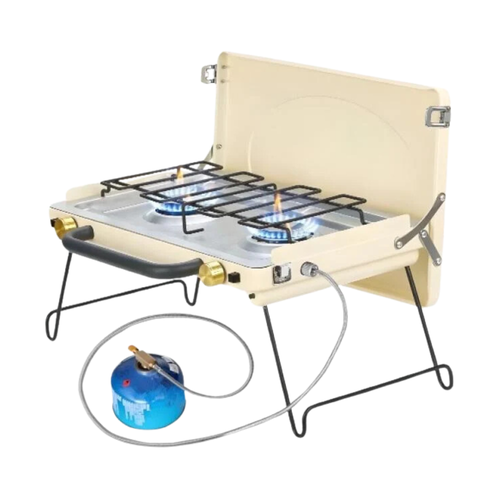 موقد تخييم مع شعلتين بقوة 7000 واط CM-38537 من  Camping Family