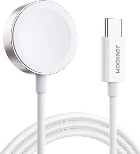 شاحن ساعة ابل من جيروم شاحن مغناطيسي تايب سي 120 سم لساعة ابل لون ابيض موديل JOYROOM Type-C to iP Watch Magnetic Charging Cable  S-IW004