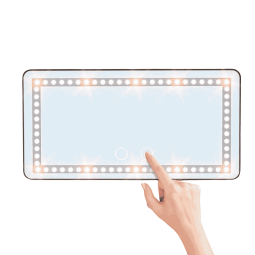 مرآة Led ليد لاسلكية متعددة الاضاءة للسيارة من prasonx led light mirror car prasonx