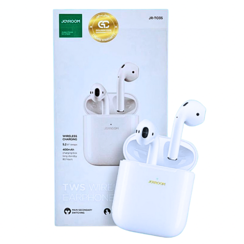 سماعة جيروم ايربودز Joyroom JR-T03s- الكود الذهبي ضمان سنتين