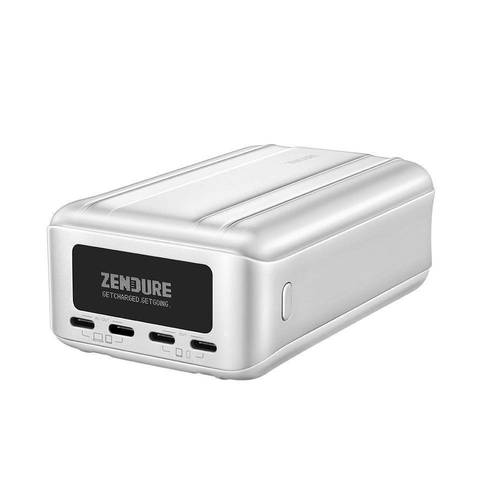 زندور بور بانك - سوبرتانك برو 26800 ملي امبير 100 واط شاشة OLED- فضي ZENDURE SuperTank Pro The Ultimate Mobile Power