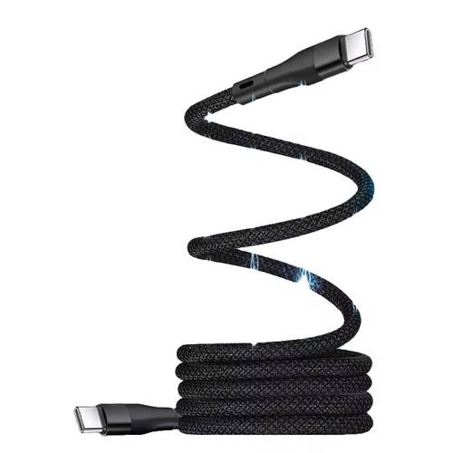 كابل جيبل USB-C المغناطيسي ذاتي التنظيم، يدعم البيانات والشحن بقدرة 240 واط  480Mbps jeebel 240W USB-C to USB-C Magnetic Cable