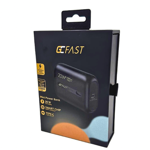 باور بانك بحجم بطاقة الصراف بحجم 10000mAh من GCFAST بمدخل PD 20w
