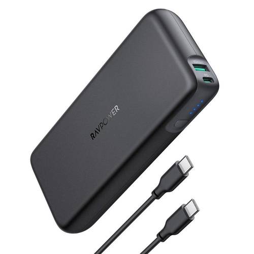 باور بانك من راف باور RAVPower RP-PB201 PD Pioneer 20000mAh 60W شاحن محمول بمنفذين - أسود