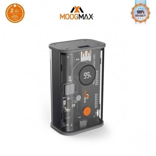 موج ماكس بطارية شفافة بقوة 10000mAhضمان سنتين من Moogmax MX219