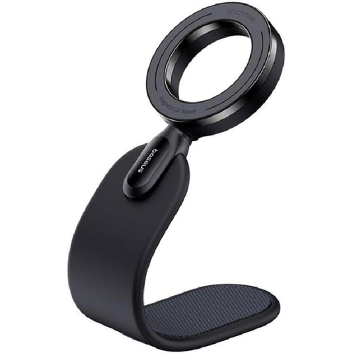 حامل جوال مغناطيسي ماج سيف للسيارة قابل للدوران 360 درجة من بيسوس (اسود)  C02‎ Go Magnetic Car Phone Mount