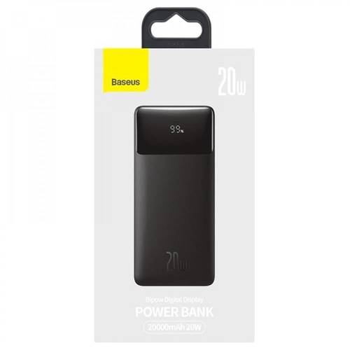 باور بانك بطارية بيسوس متنقلة 20000mAh من Baseus تدعم الشحن السريع PD بقوة 20 واط مزودة بشاشة رقمية LED