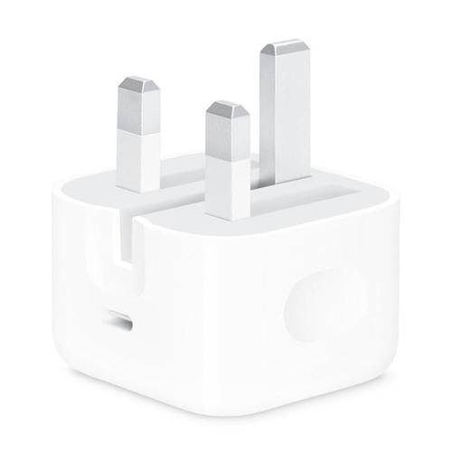 فيش جداري ايفون 16 iPhone 16 ماركة ابل ضمان حاسبات العرب 20 واط  20W USB-C Power Adapter - أبيض A2344