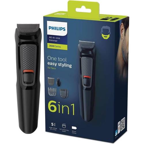 فيليبس MG3710 ماكينة حلاقة، جهاز واحد متعدد الاستعمالات 6 في 1، للجسم والوجه والشعر PHILIPS Multigroom series 3000