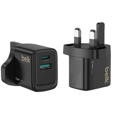شاحن جداري بمنفذين USB و PD بقوة 23 واط من بيلك 23W USB and Type C wall charger belk
