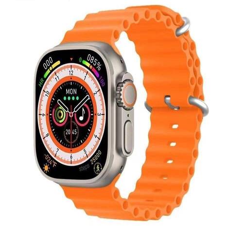 ساعة ذكية HW8 ULTRA الاصدار الثامن , بمقاس 49mm تدعم الشحن اللاسلكي واللغة العربية + سوار إضافي