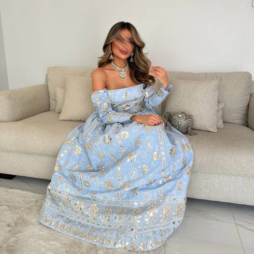 BAby blue top and skirt