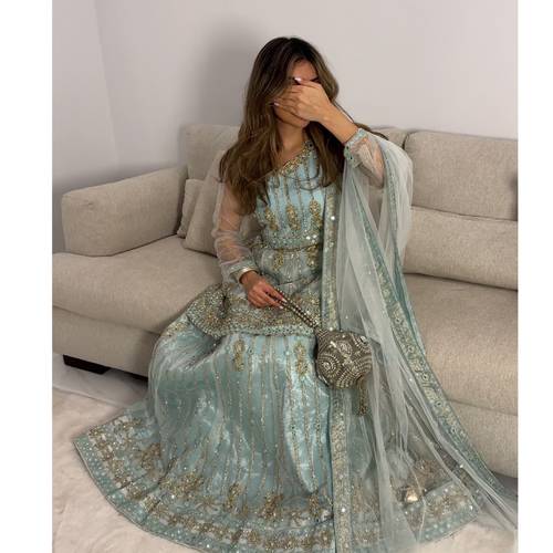 light green saree