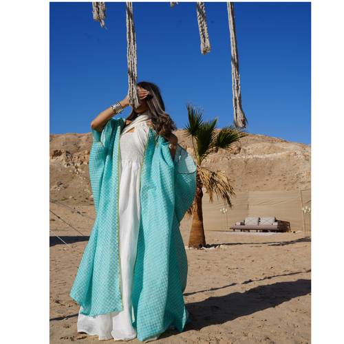 blue abaya and dress