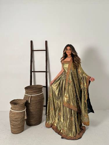 Gold sari