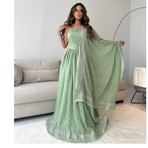 green saree