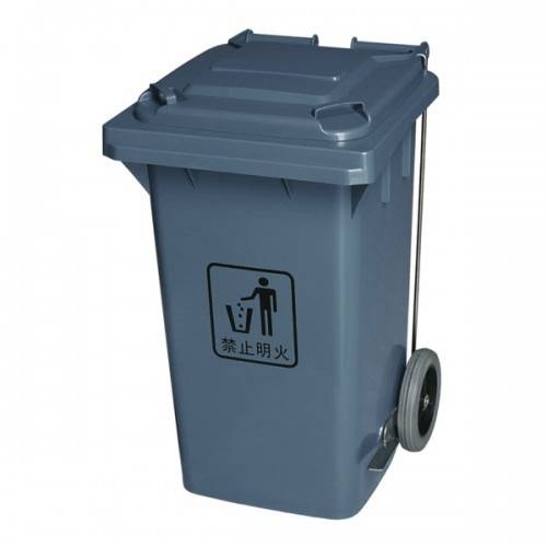 Clean Line Outdoor Trash Can with cover and Wheels -100 L