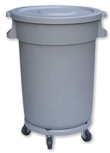 Circular Garbage Can with wheel base & Cover