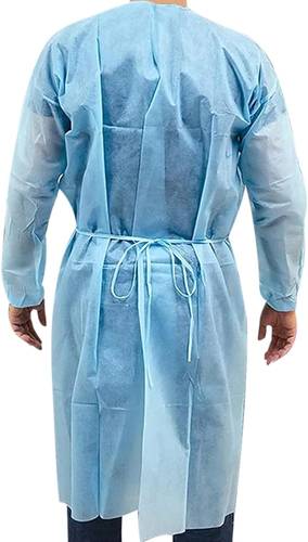 isolation gown ايسوليشن غاون مريول عازل ازرق 10 حبه