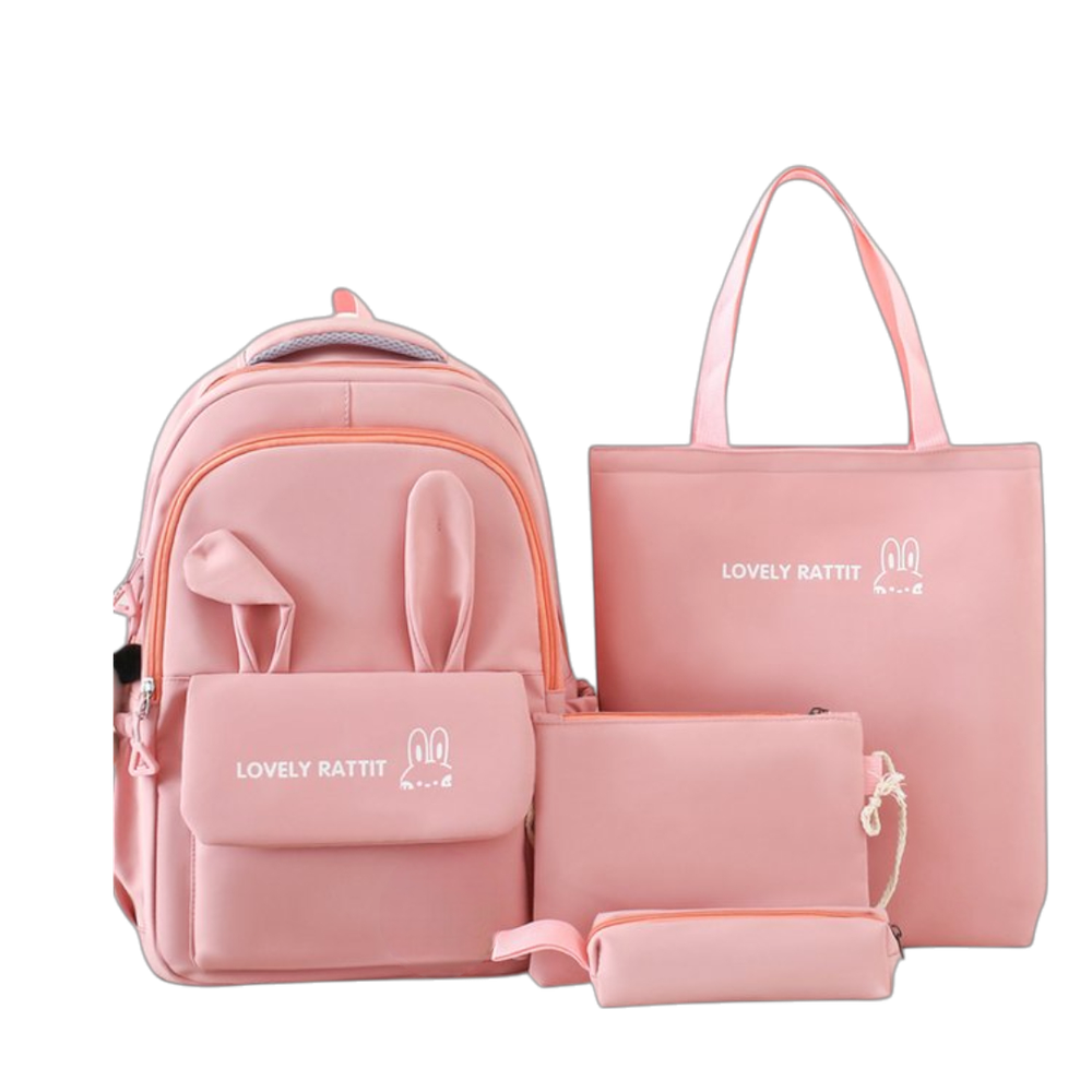 طقم حقائب مدرسية لوفلي رابيت (4 قطع بعدة ألوان)