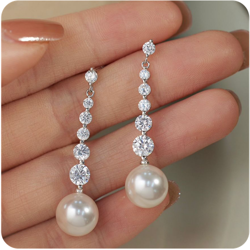 Silver Earring With Freshwater Pearls - 925K