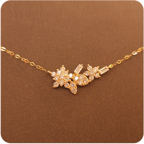 Small Gold Necklace - 18K