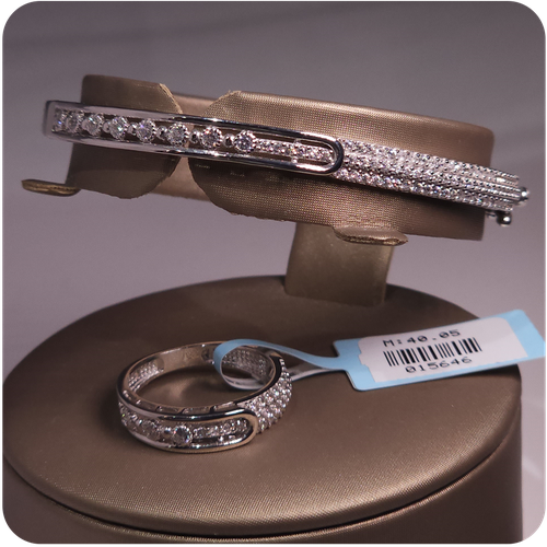 نسخة من White Gold Bracelet Set - 18K