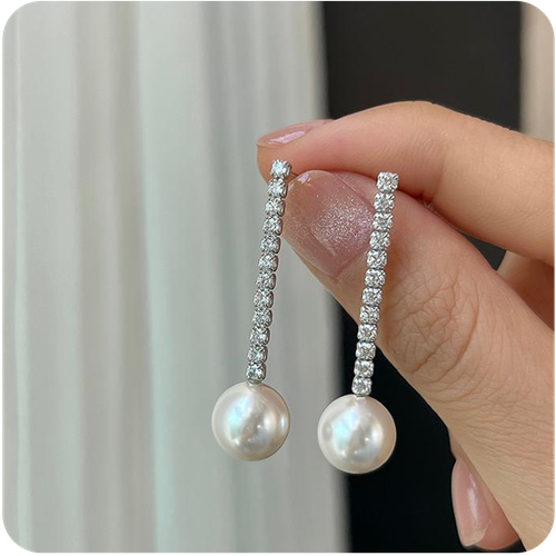 Silver Earring With Freshwater Pearls - 925K