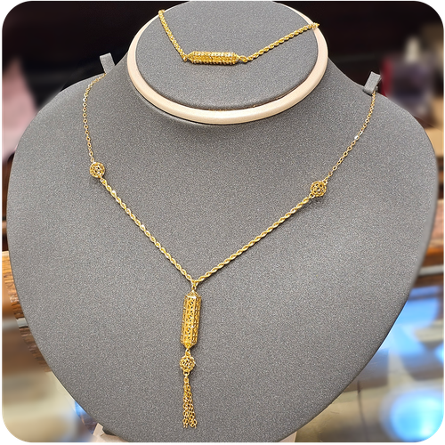 Bracelet & Necklace Set - 21K