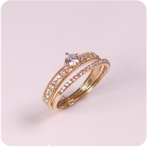 خاتم توينز ذهب - 18K