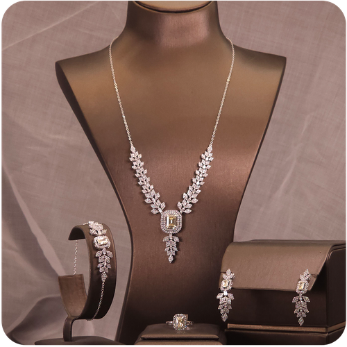 Geneva White Gold Set - 18K