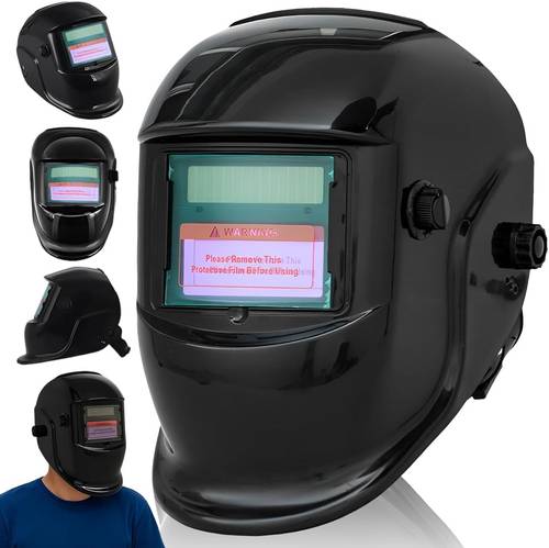 SMG Professional True Color Auto-Darkening Welding Helmet - Large View Electronic Welding Mask with Variable Shade 6-13 - Solar Powered High-Definition Facial Protection for TIG, MIG & MMA Welding