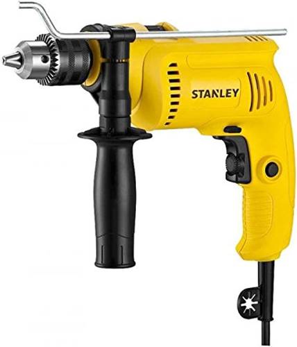 Stanley drill 13MM, Impact Drill for drilling Concreate, Metal, Wood,600W, Metal Chuck with Variable speed Professional Hammer Drill for DIY, Yellow/Black, SDH600-B5