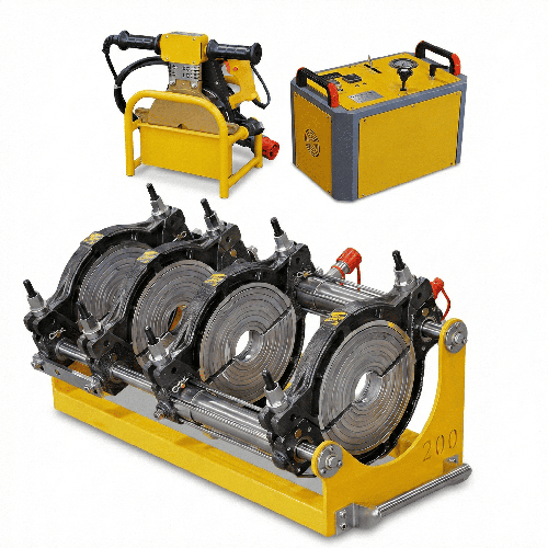 ماكينة لحام حراري هيدروليك بولي ايثيلين HDPE للمشاريع 8 بوصة - WP200A 