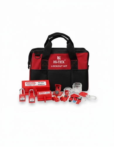 Loto portable tool kit for locking and isolating power sources to implement occupational safety procedures