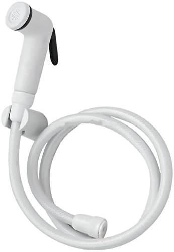Plastic Handheld Toilet Bidet with 1 Meter Hose and Hook - Complete Set