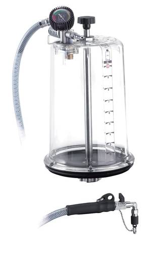 SAMOA 10L Transparent Chamber Kit for Waste Oil Suction Units – With Vacuum Pump, Gauge & Mercedes Connector – Fits 70L & 100L Units