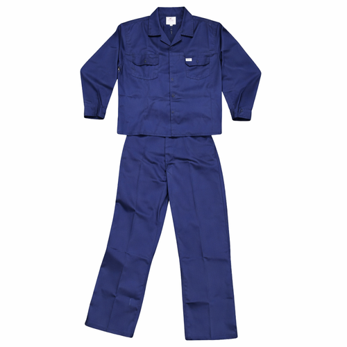 Cotton work suit, comfortable and durable industrial workwear, practical design with pockets. Available in one-piece and two-piece sets, all colors and sizes.