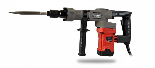 ACTV AT-0851B Professional 1500W Mini Demolition Hammer Jackhammer, 2900 RPM High Performance, Anti-Vibration System with 360° Swivel Side Handle.