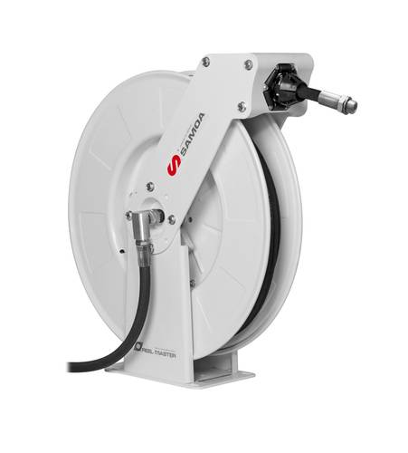 SAMOA RM12L Heavy-Duty Open Hose Reel for Grease & Hydraulic Fluid – 15m x 1/4