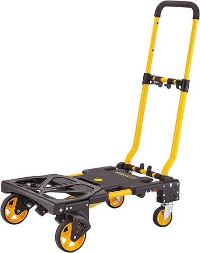 2-In-1 Folding Hand Truck Black/Yellow 44x49x98cm , SXWT-FT586 Capacity 137 KG