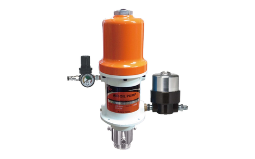 Professional 5:1 Air Operated Oil Pump AOP-0501 for 200L Drums - Heavy Duty Pneumatic Barrel Pump for Industrial Lubrication, Automotive Workshops, and Oil Transfer - 16L/min Flow Rate