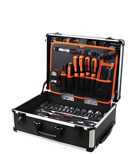  177-Piece Hand Tool Set with Rolling Case - Complete Ratchet and Socket Wrench Kit for DIY and Professionals
